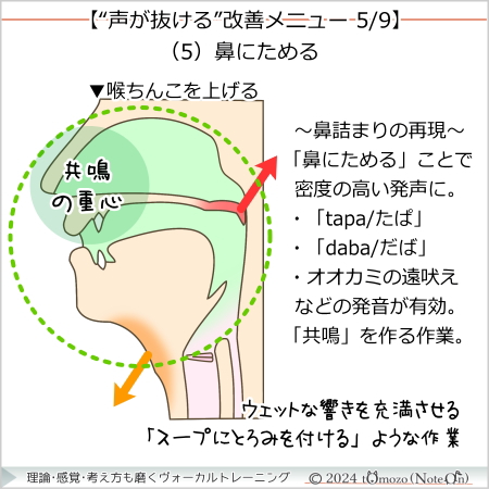 鼻にためる